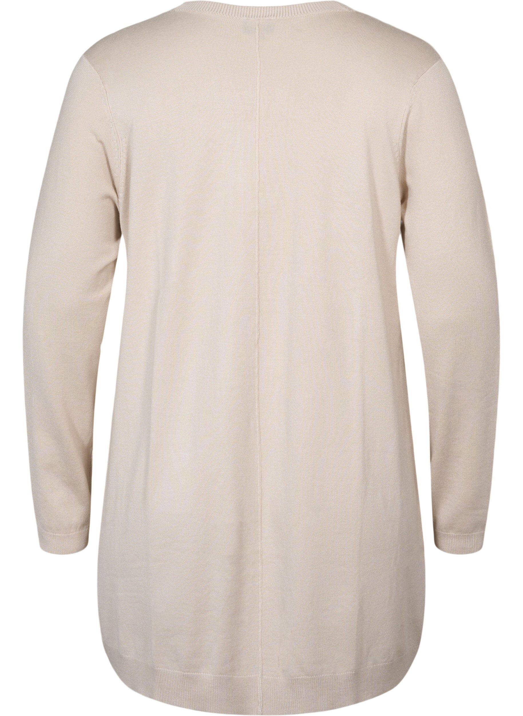 ZizziLange Strickjacke aus einer Viskosemischung, Beige, Packshot image number 1