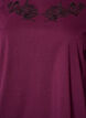 T-shirt avec broderie florale et strass, Violet, Packshot image number 2