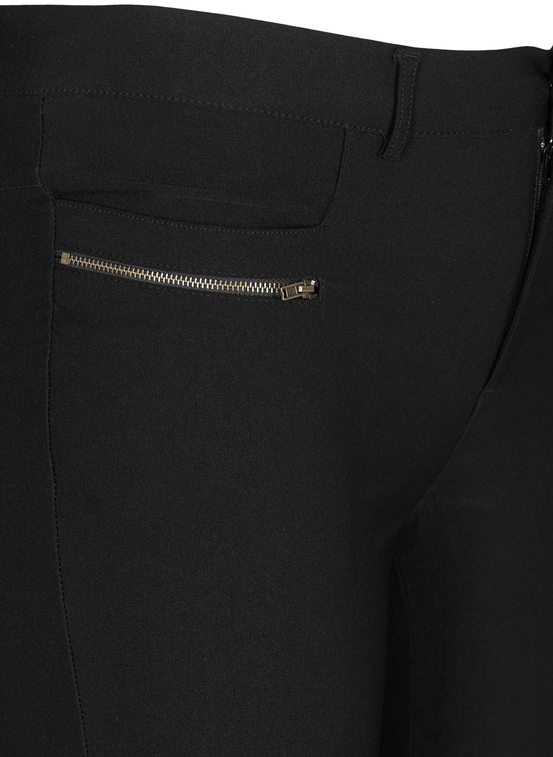 Zizzi Pantalon capri pr&egrave;s du corps en m&eacute;lange de viscose, Noir, Packshot image number 2