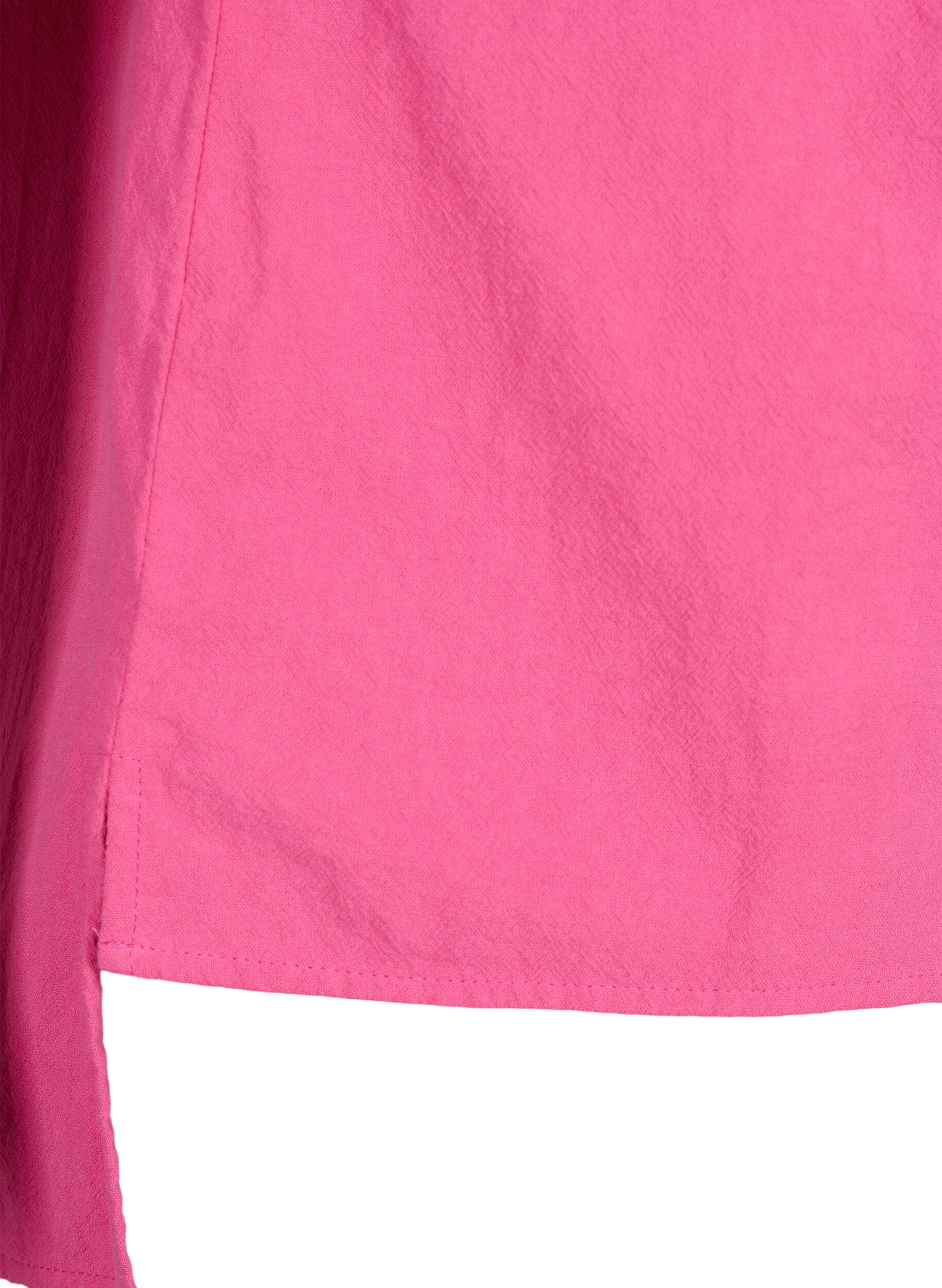 Zizzi FLASH - Blouse en coton &agrave; manches mi-longues, Raspberry Rose, Packshot image number 3