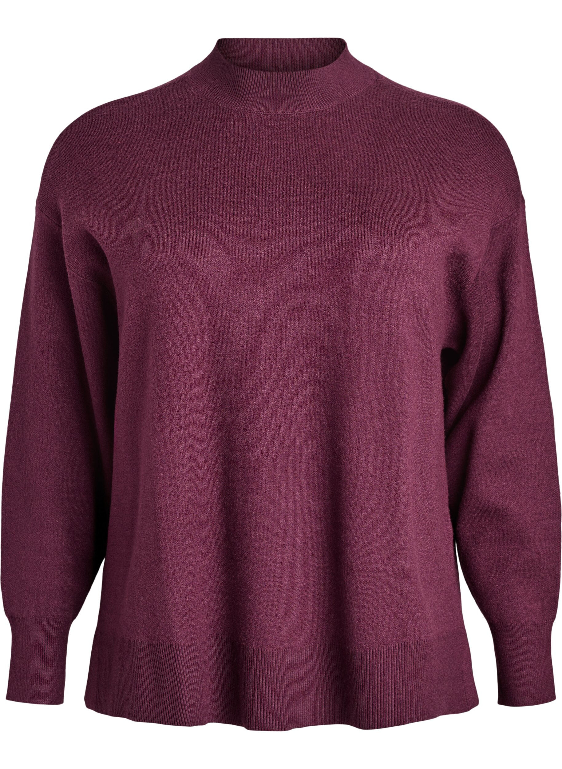 Strickbluse mit hohem Kragen