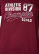 T-Shirt aus Bio-Baumwolle mit sportlichem Textprint, Rot, Packshot image number 2