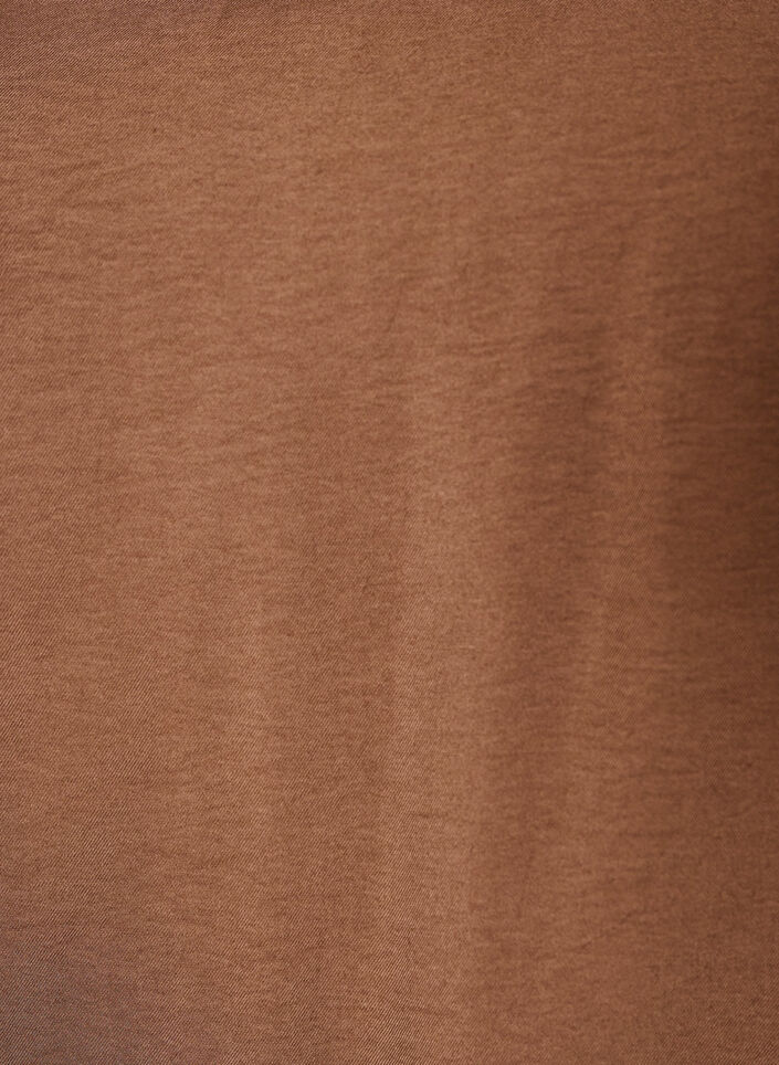 Bluse mit Ballon&auml;rmeln und V-Ausschnitt, Braun, Packshot image number 2