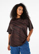 Oversize-Bluse mit Muster, Braun, Model image number 0