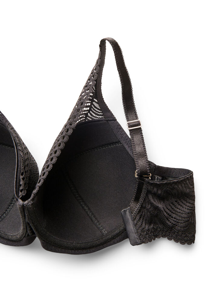 Soutien-gorge en dentelle avec bonnets rembourr&eacute;s, Noir, Packshot image number 3