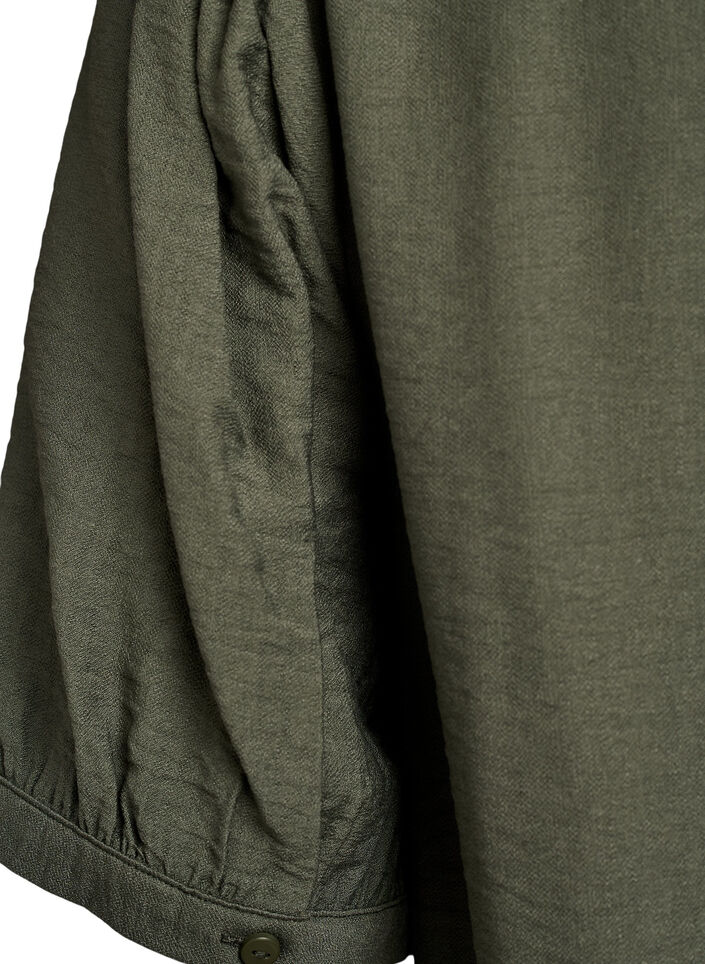 Bluse aus Viskose mit halben Ärmeln, Grün, Packshot image number 3