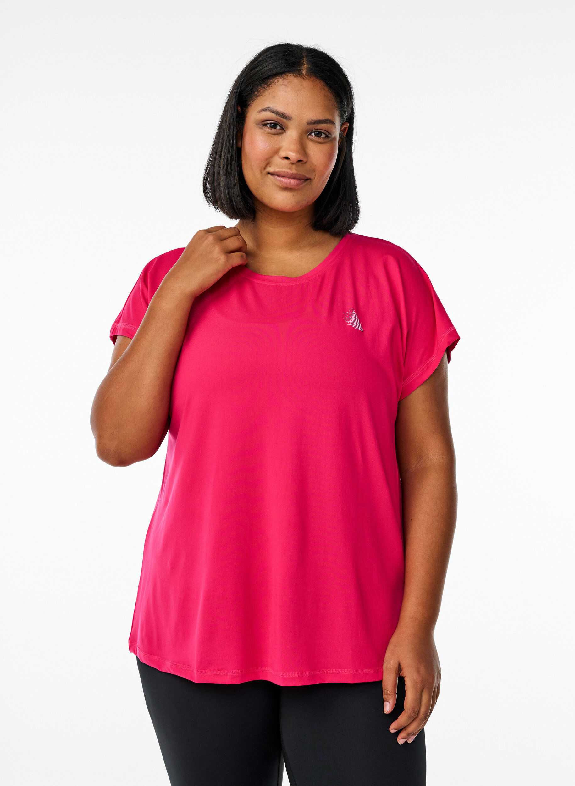 Zizzi T-shirt basique, Rose, Model image number 0