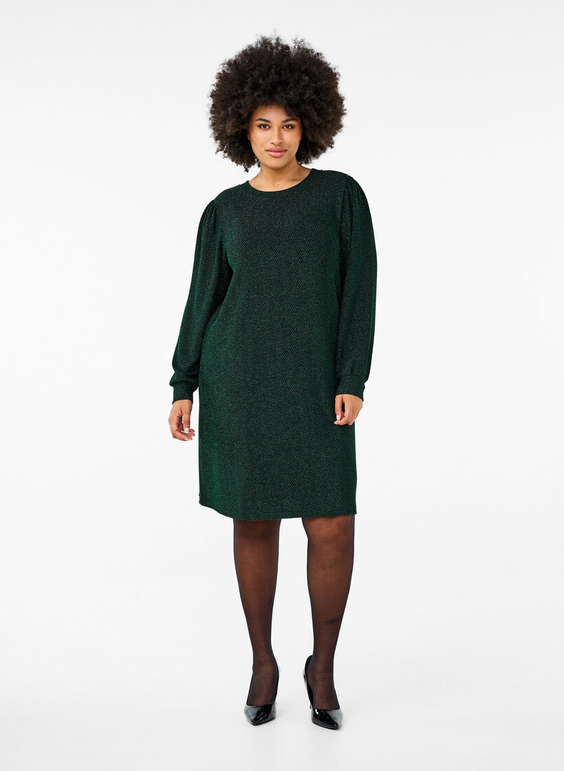 Kleid mit Zickzackmuster und Glitzer, Scarab ZigZagShimmer, Model image number 2