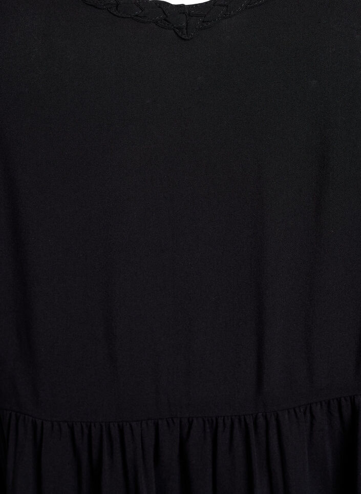 Midi-Trägerkleid mit gesmoktem Rückenteil, Schwarz, Packshot image number 2