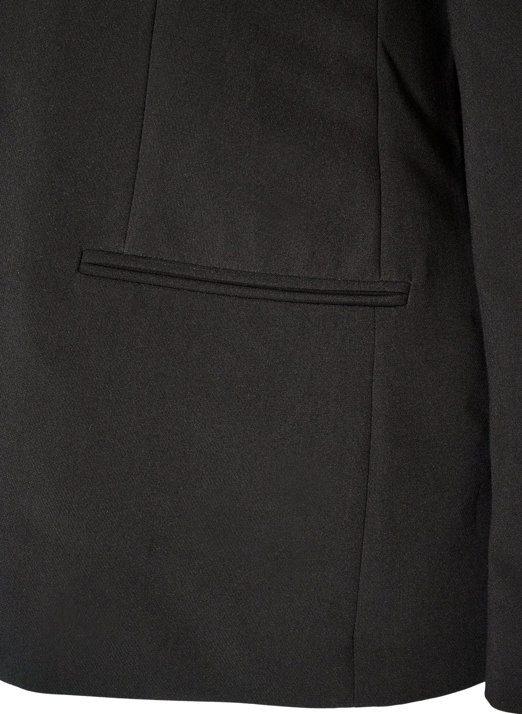 ZizziBlazer classique &agrave; fermeture &agrave; un bouton, Noir, Packshot image number 4