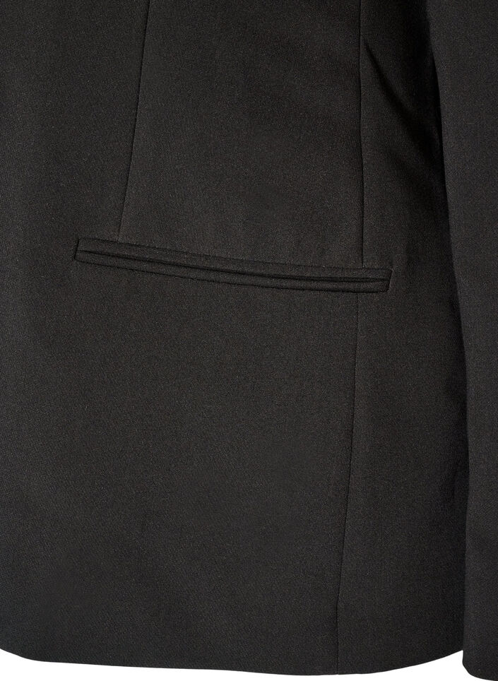 Blazer classique &agrave; fermeture &agrave; un bouton, Noir, Packshot image number 4