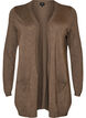Lange Strickjacke aus einer Viskosemischung, Braun, Packshot image number 0