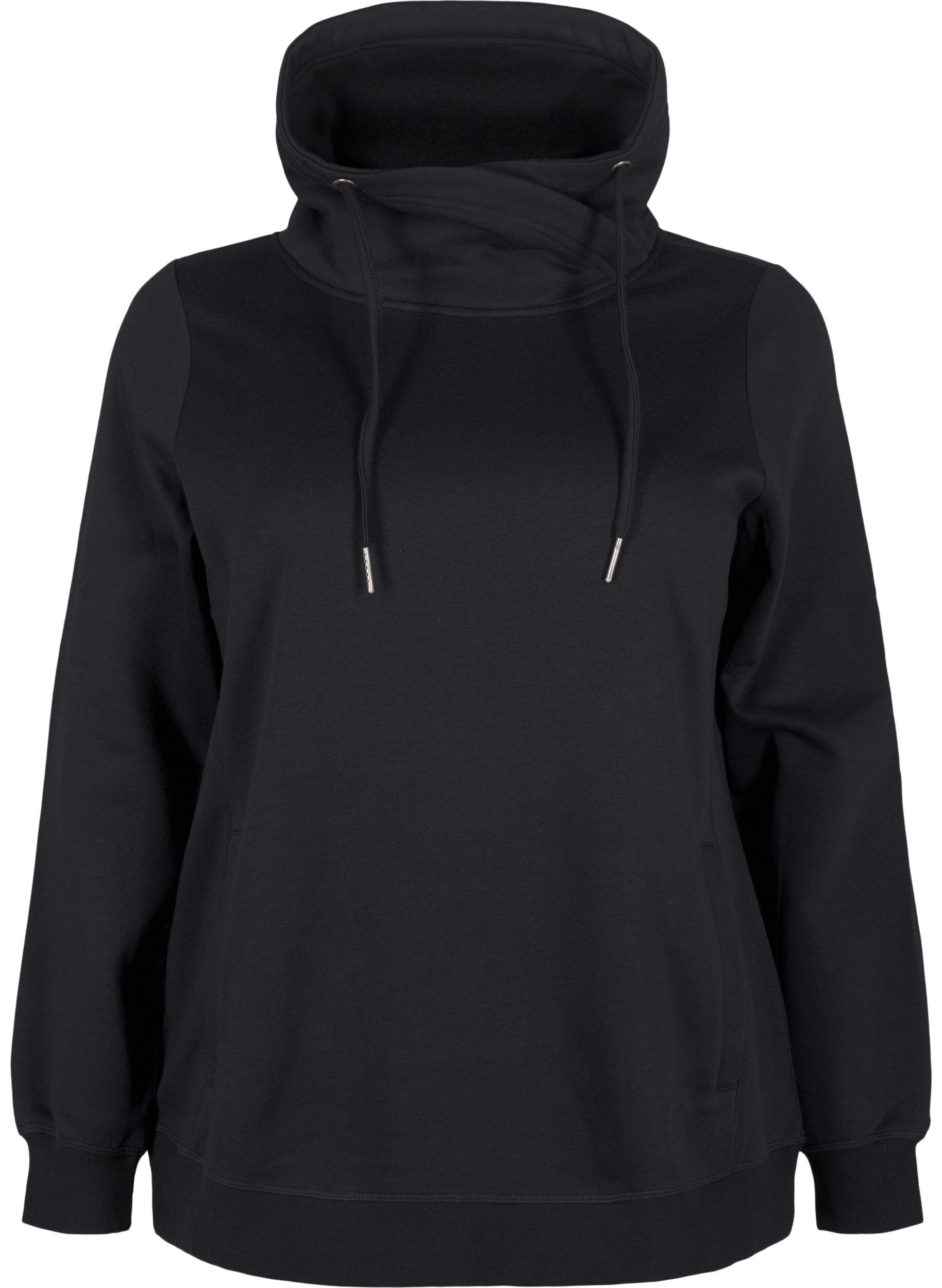 Zizzi FLASH - Sweatshirt mit Stehkragen, Black, Packshot image number 0