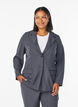 Blazer avec poches et fentes, Gris anthracite, Model image number 0