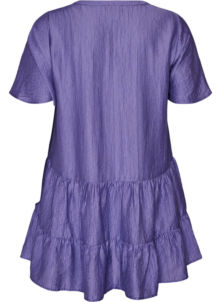 Strukturiertes A-Linien-Kleid, Lila, Packshot image number 1