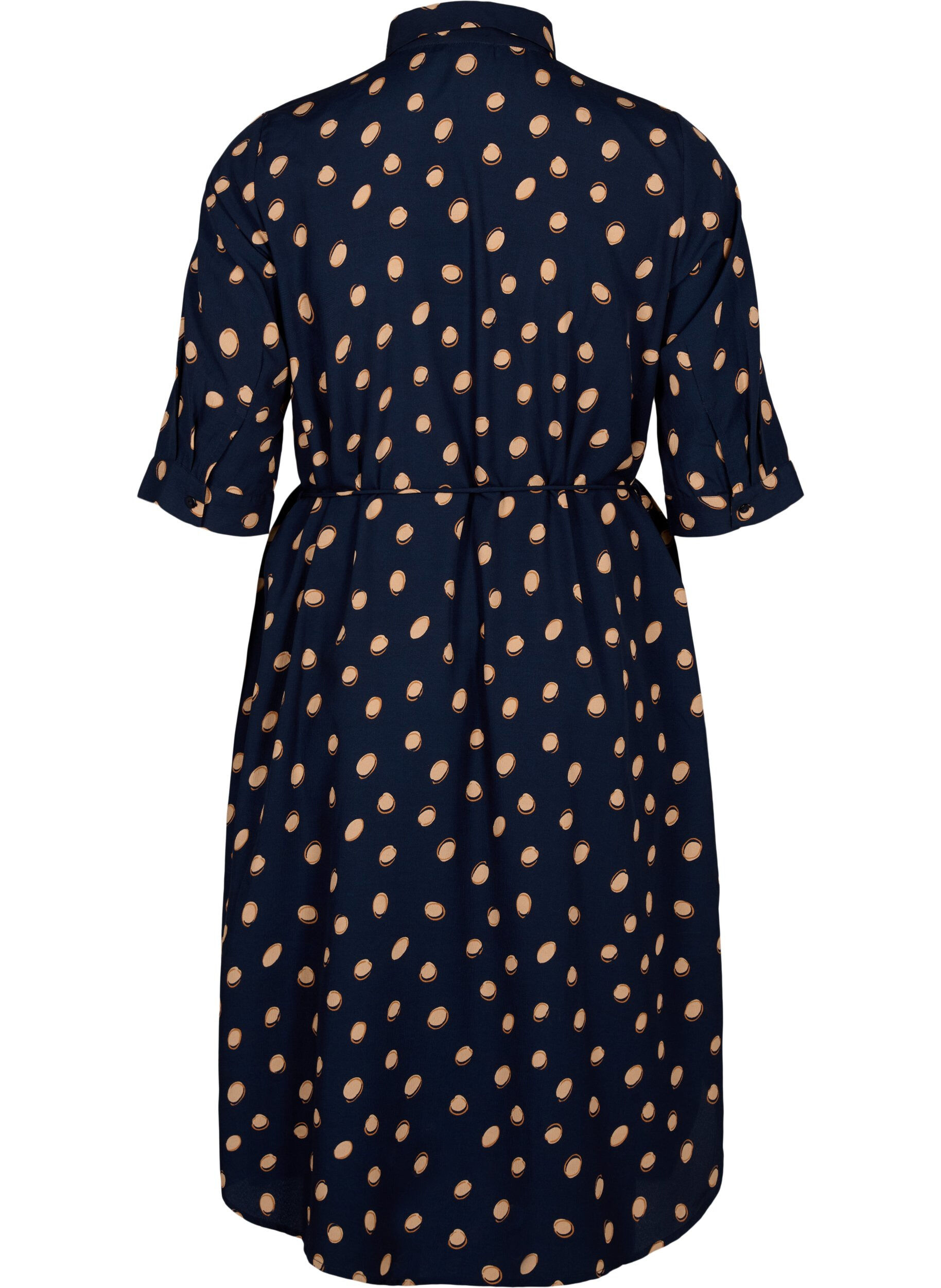 Zizzi FLASH &ndash; Hemdkleid mit Punkten, Blue Double Dot, Packshot image number 1