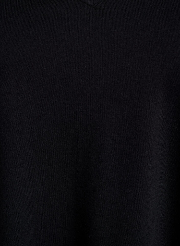 Lot de 2 t-shirts avec col en V, Noir, Packshot image number 2