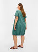 Robe en coton &agrave; manches courtes, Vert fonc&eacute;, Model image number 2