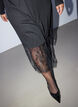 Robe en jersey avec paillettes et finitions en dentelle, Noir, Model image number 2