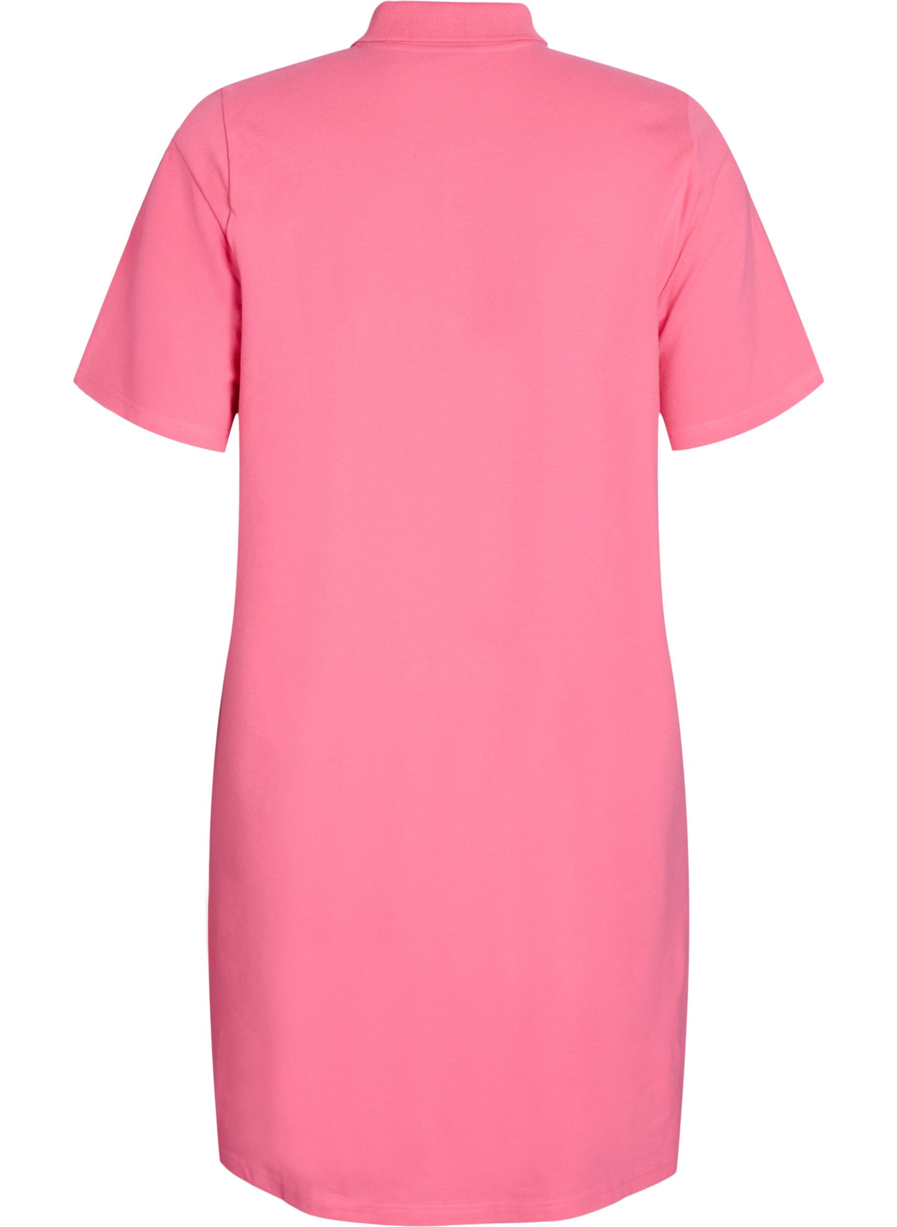 Zizzi Kurzes Polokleid im A-Linien-Schnitt, Pink, Packshot image number 1