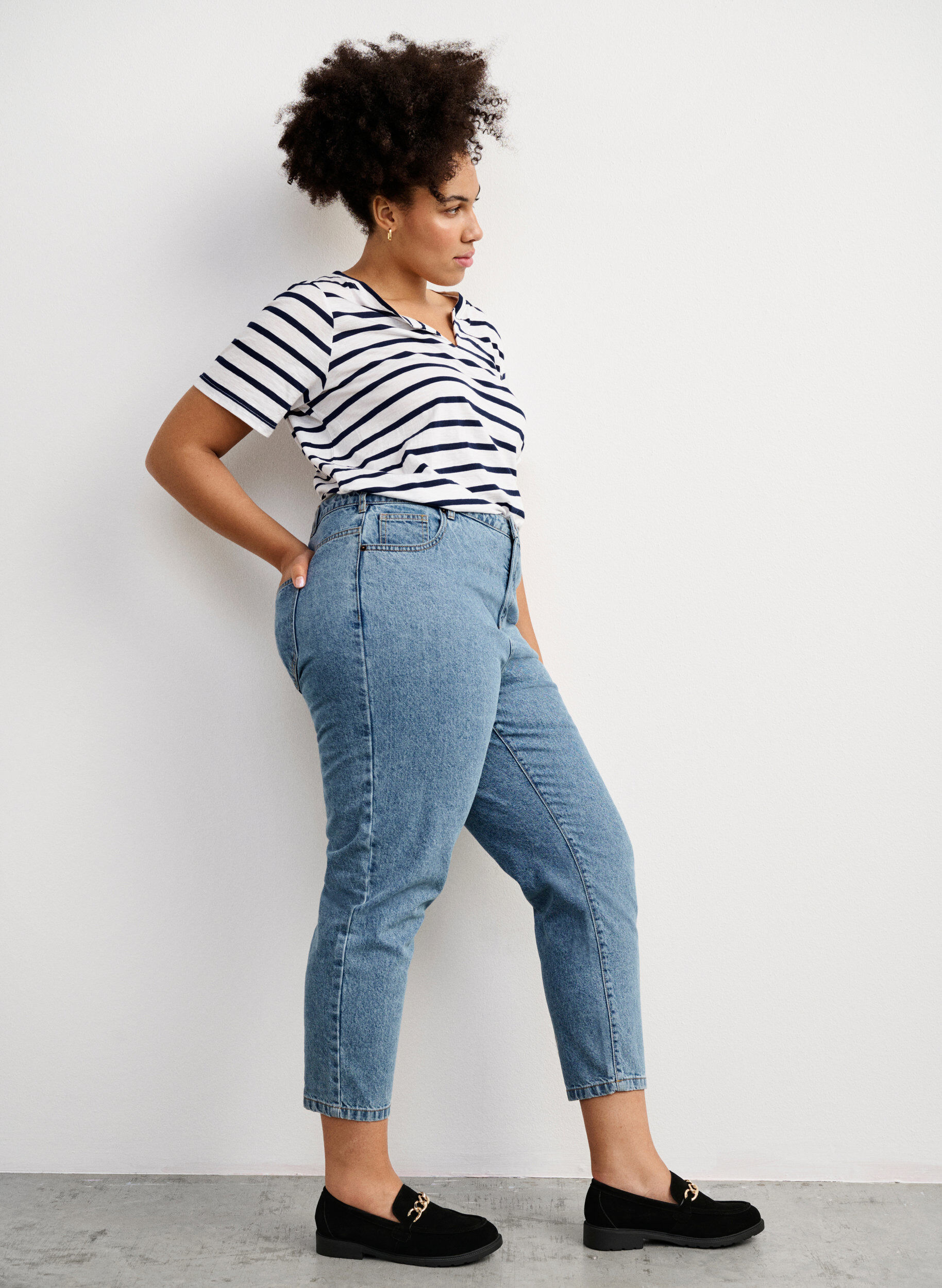 Zizzi Mocassins larges, Black, Image image number 0