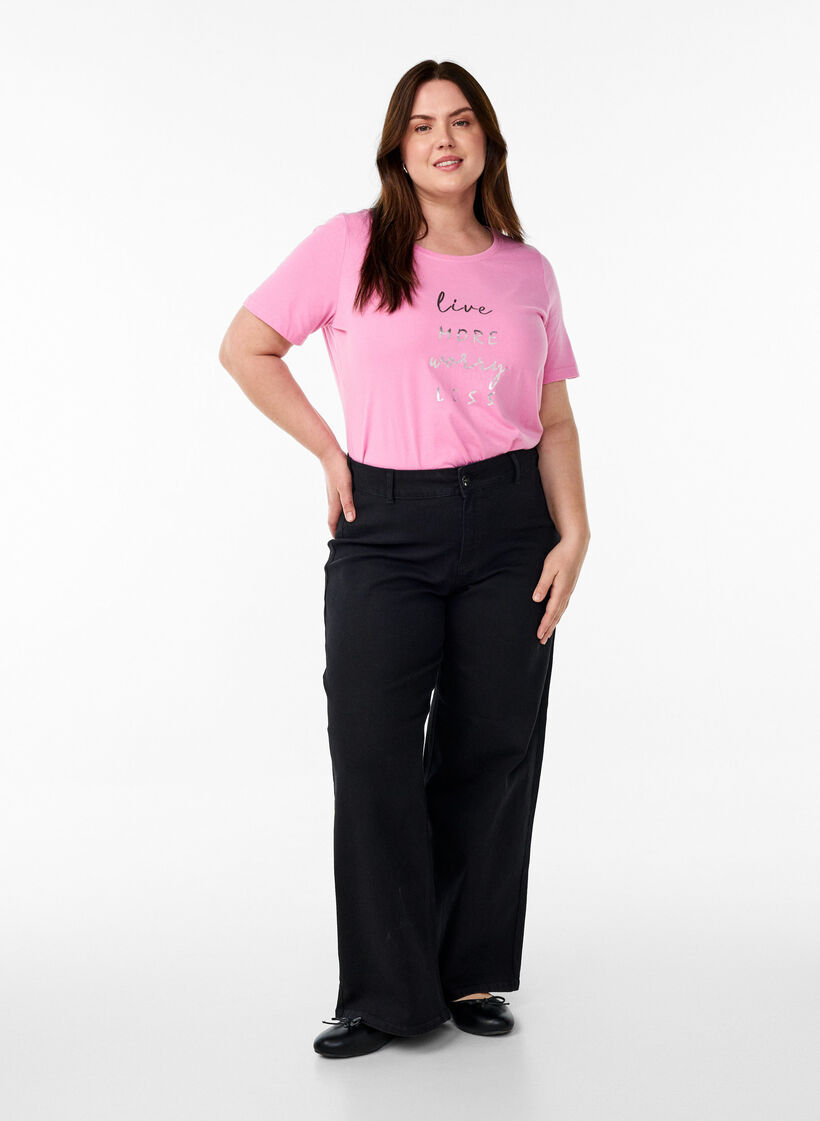 FLASH - T-Shirt mit Print, Pink, Model image number 1