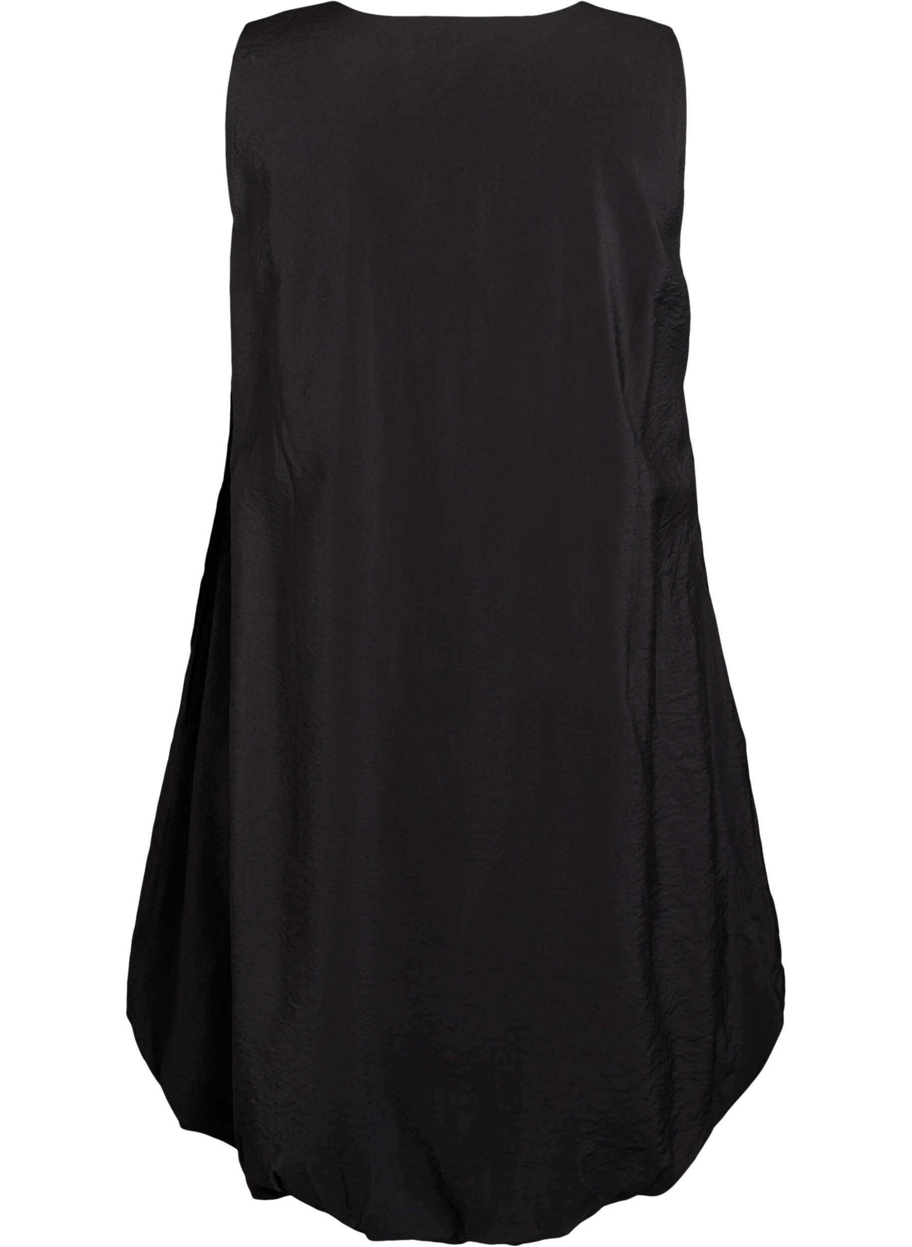 Zizzi Knielanges Ballonkleid mit Taschen, Schwarz, Packshot image number 1