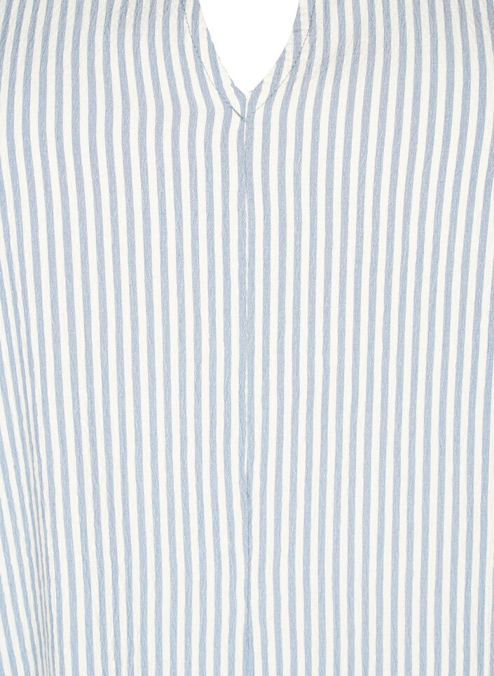 Robe rayée à manches 3/4, Blue Stripe, Packshot image number 2