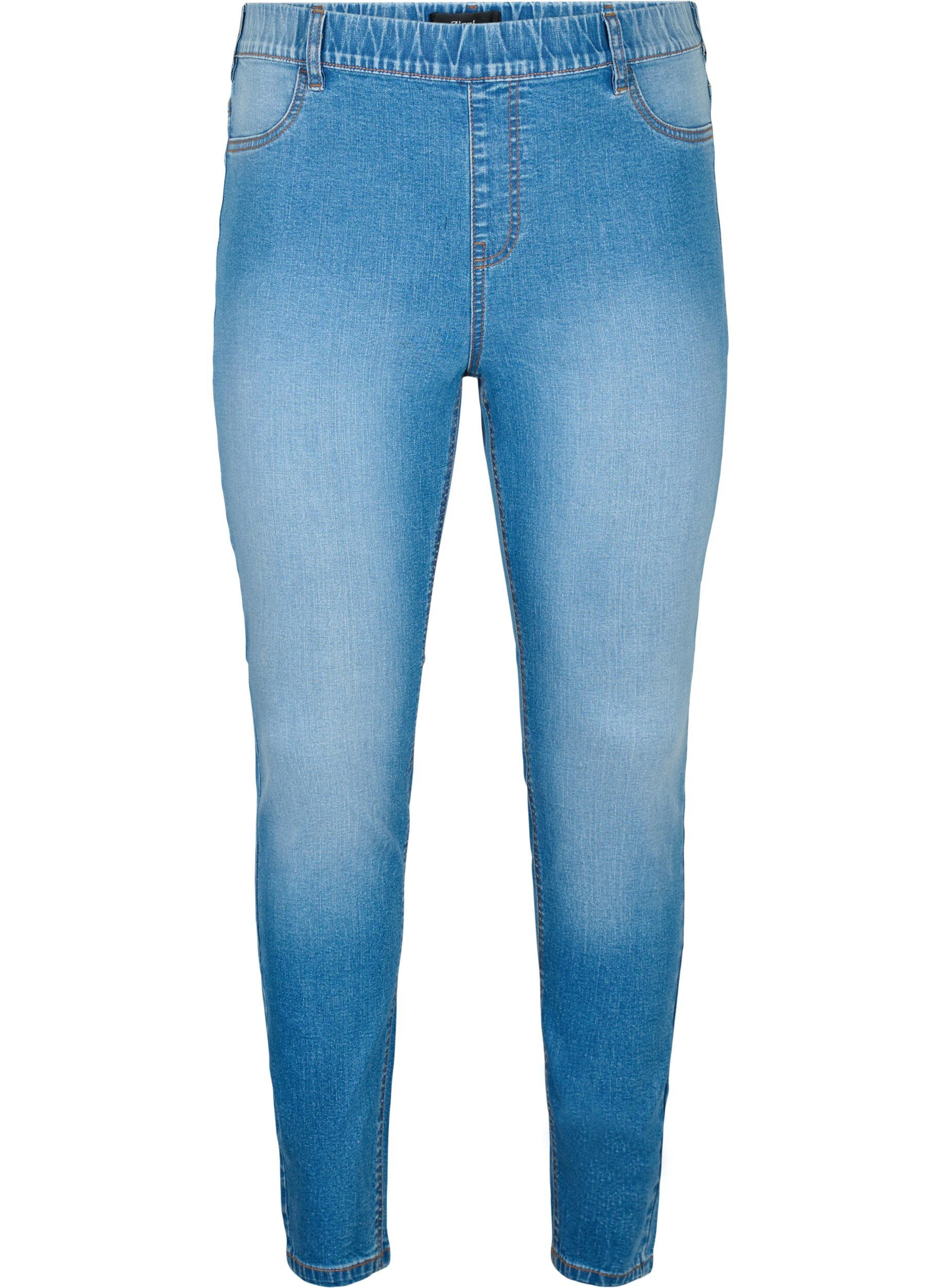 Zizzi Jeggings avec poches arri&egrave;re, Blue denim, Packshot image number 0