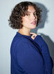 Bluse mit U-Boot-Ausschnitt und Ballon-Passform, Blau, Model image number 4