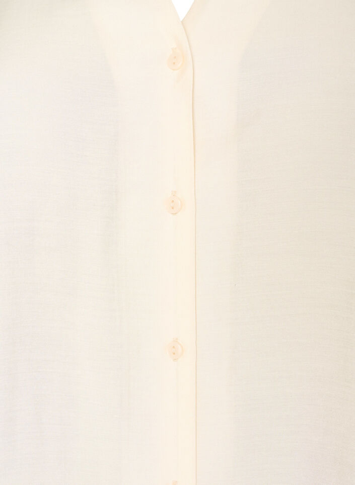 Bluse mit ellbogenlangen &Auml;rmeln und gebl&uuml;mten Details, Beige, Packshot image number 2
