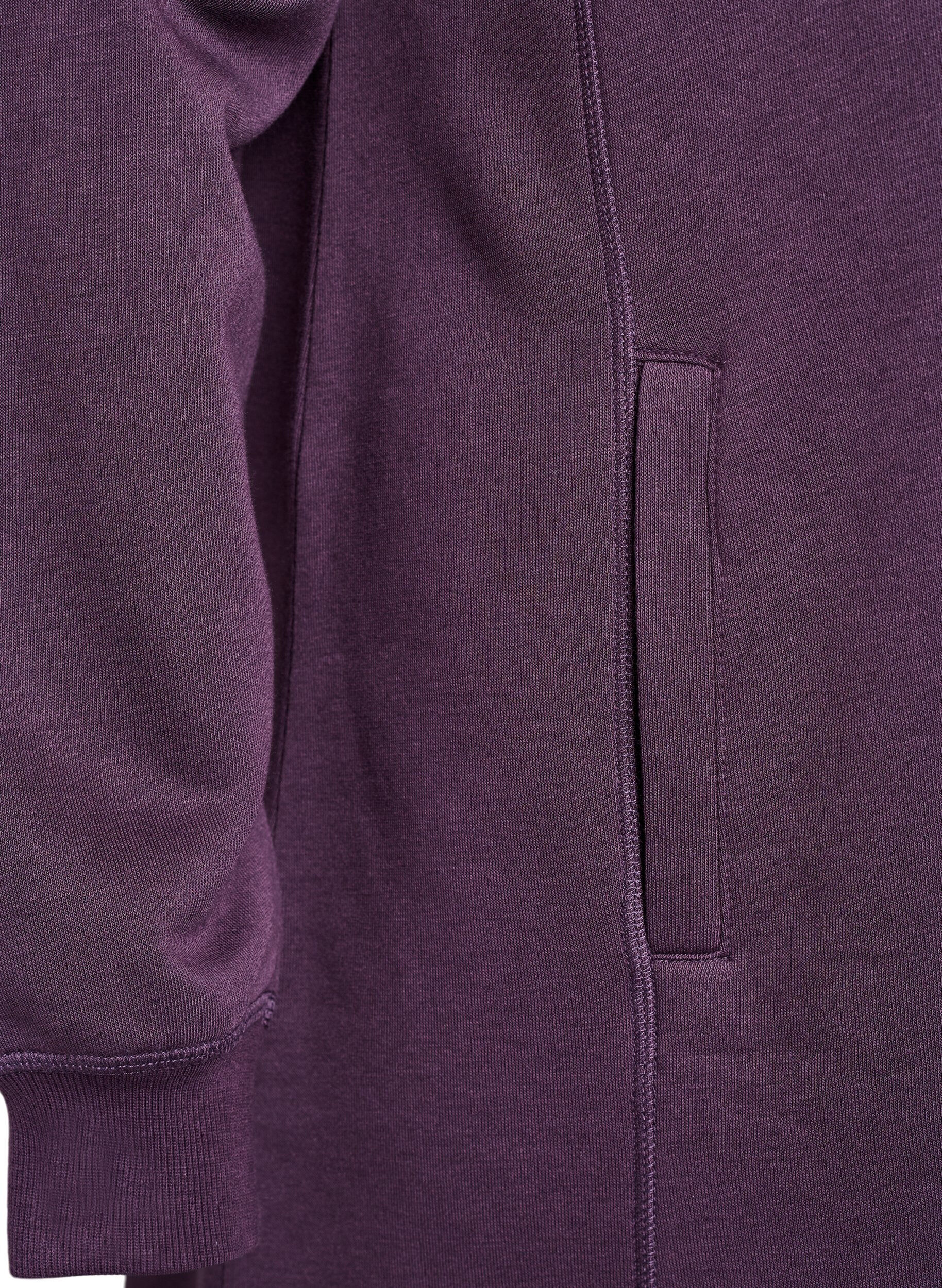 ZizziKurzes Sweatshirtkleid mit Stehkragen und Taschen, Lila, Packshot image number 3