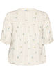 Blouse imprim&eacute;e &agrave; manches 1/2, Vanille, Packshot image number 1