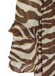 Robe midi avec volants et col en V, Marron, Packshot image number 3