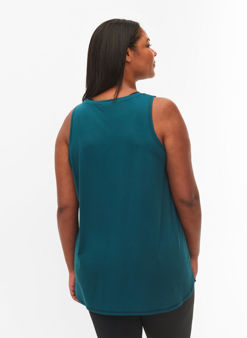 Haut d'entra&icirc;nement avec col en V, Vert, Model image number 2