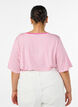 T-shirt en TENCEL&trade; Lyocell &agrave; rayures, Rose, Model image number 2
