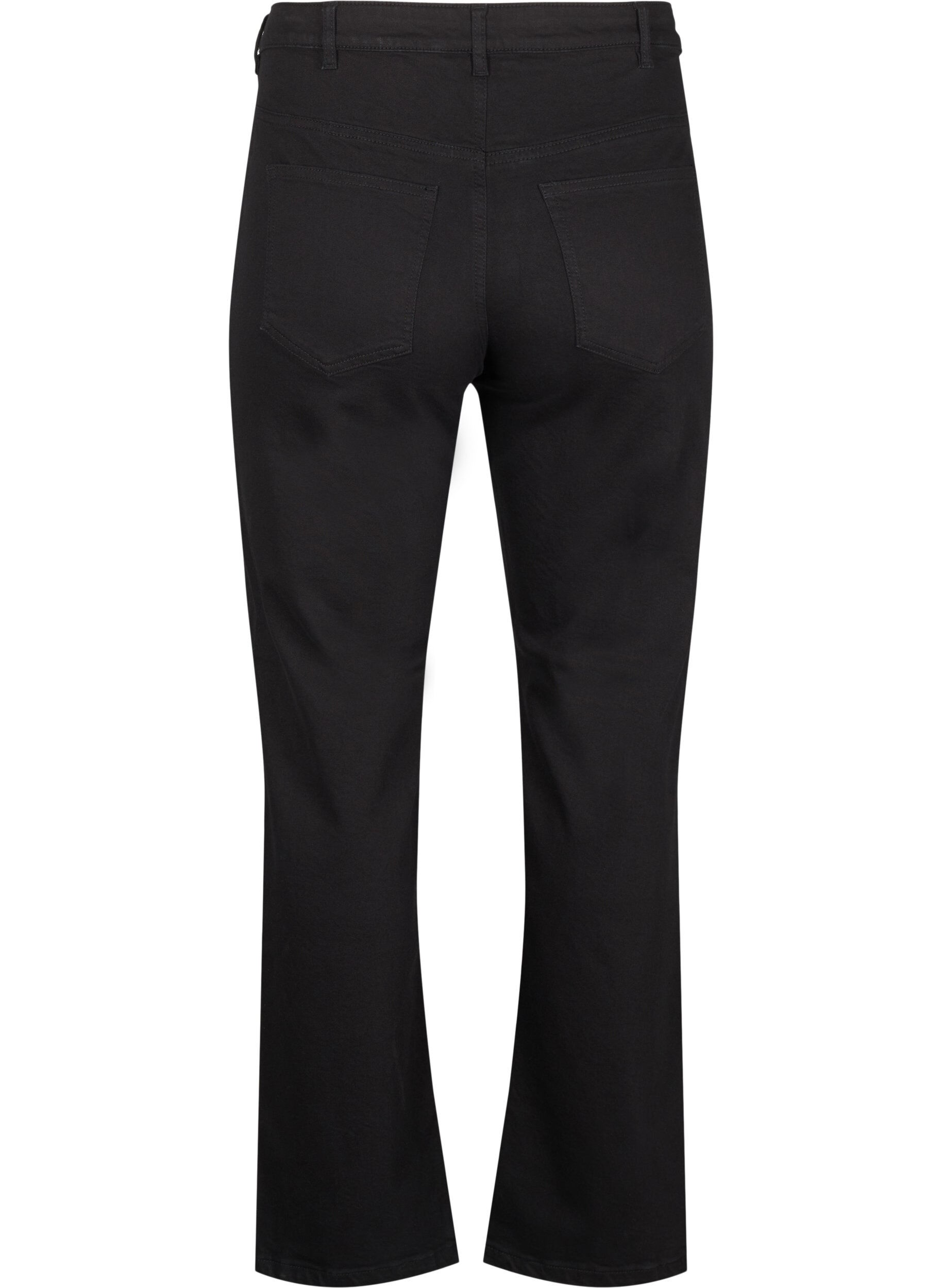 Zizzi Jean taille haute Gemma avec coupe droite, Noir, Packshot image number 1