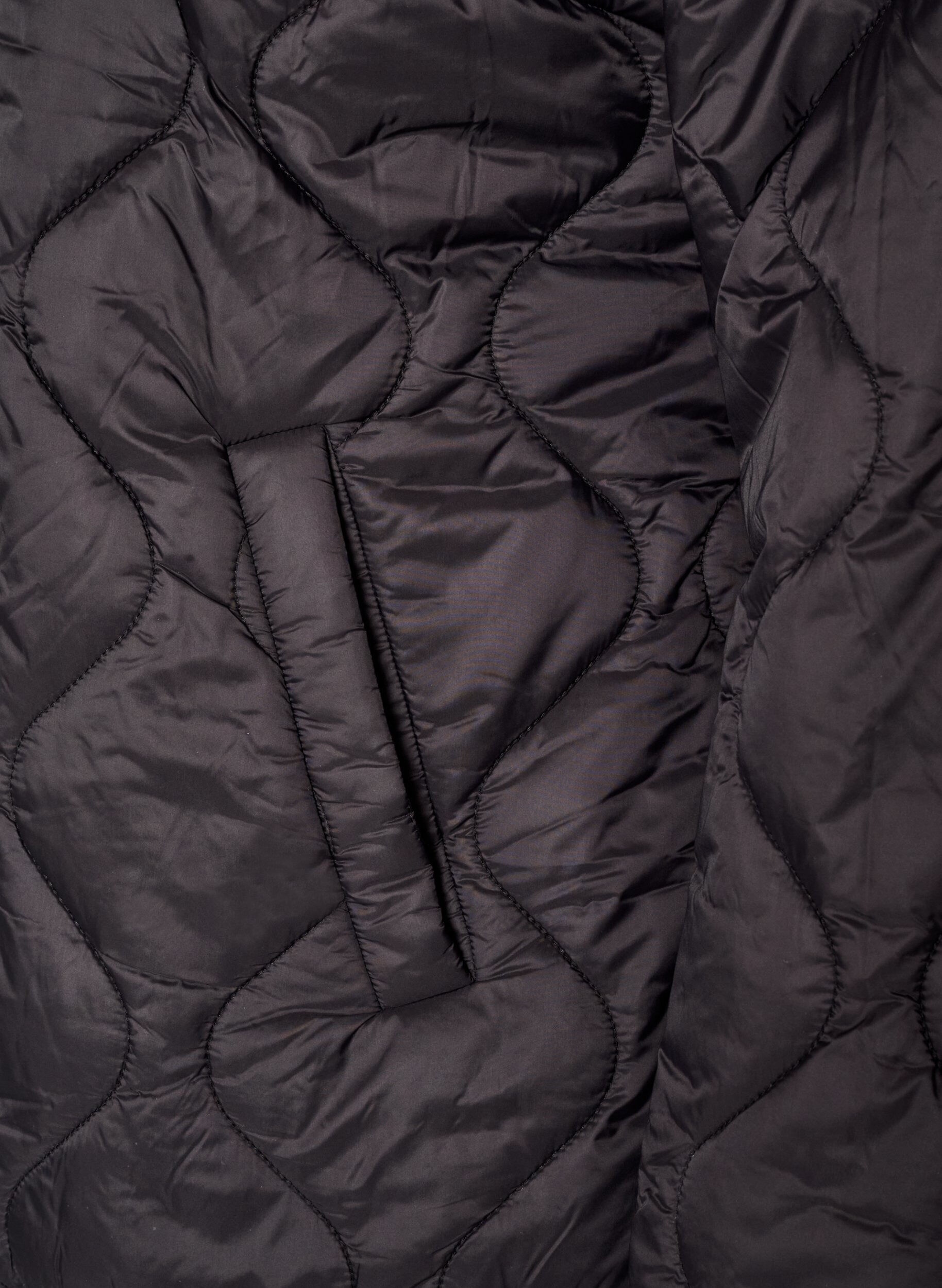 ZizziVeste matelass&eacute;e avec boutons-pression et col rond, Noir, Packshot image number 3