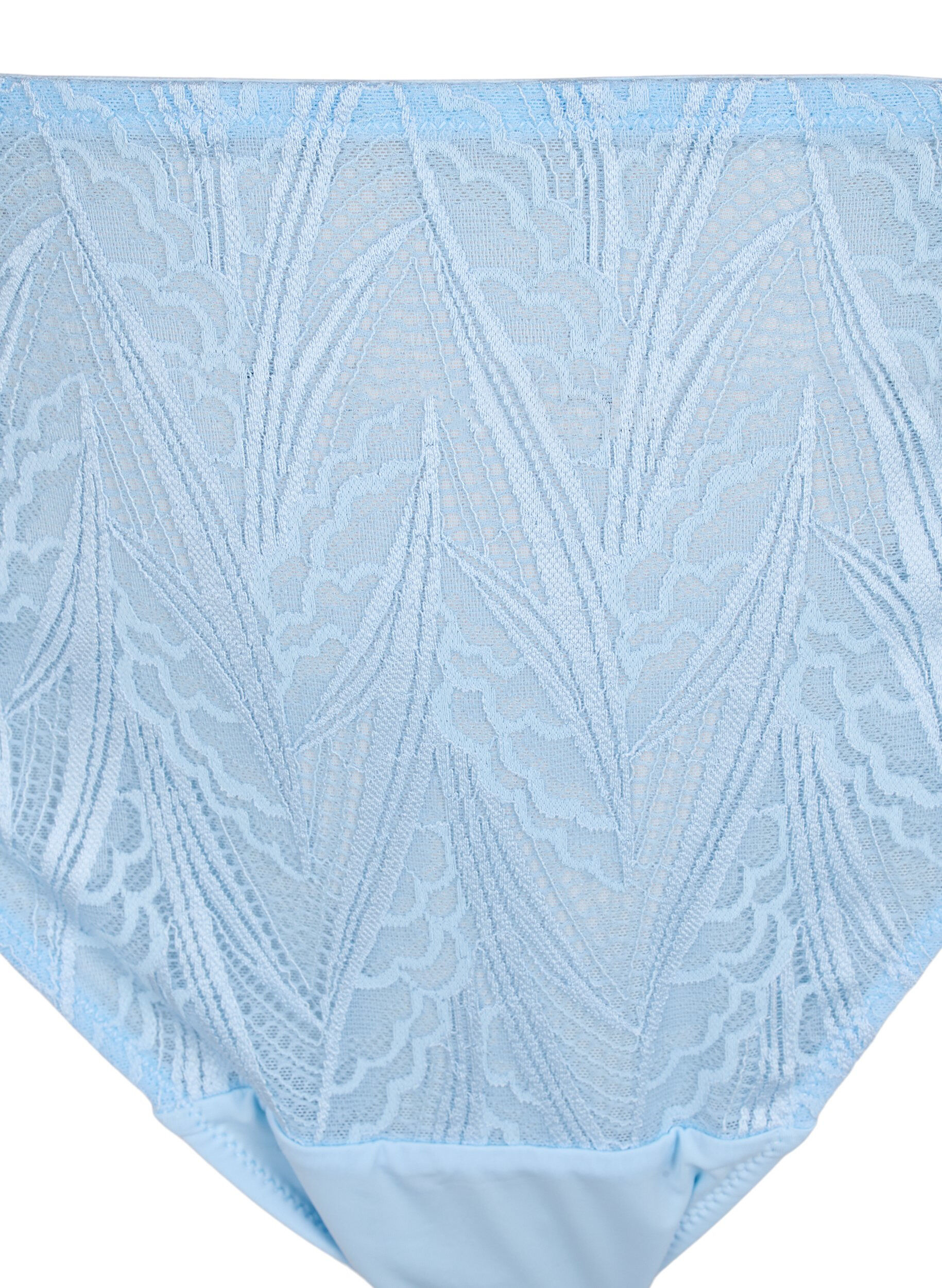 Zizzi String mit Spitze und normal hohem Bund, Blau, Packshot image number 2