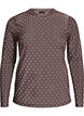 Blouse en maille &agrave; pois, Marron, Packshot image number 0