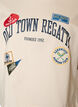 T-shirt avec texte imprim&eacute; et badges, Beige, Packshot image number 2