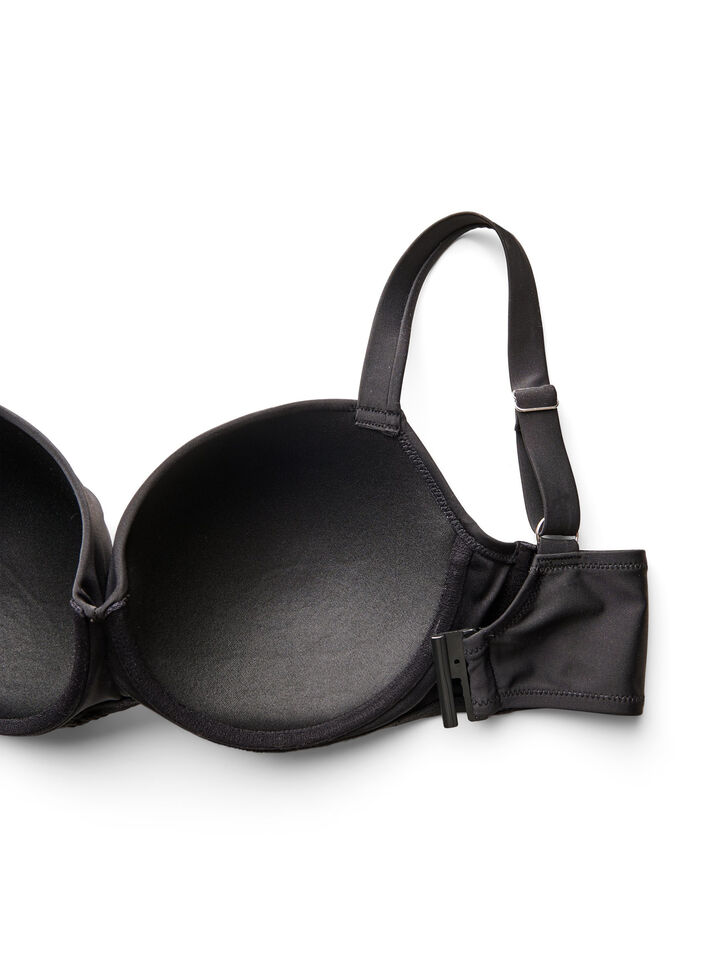 Haut de bikini avec armatures et drap&eacute;, Noir, Packshot image number 3