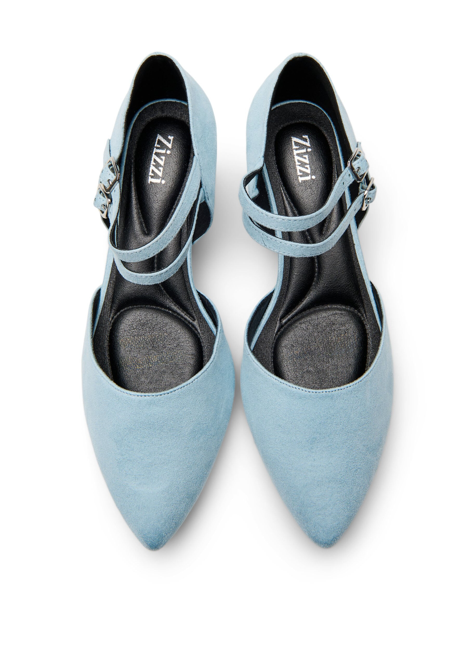 Zizzi Escarpins &agrave; doubles brides, Bleu Clair, Packshot image number 2