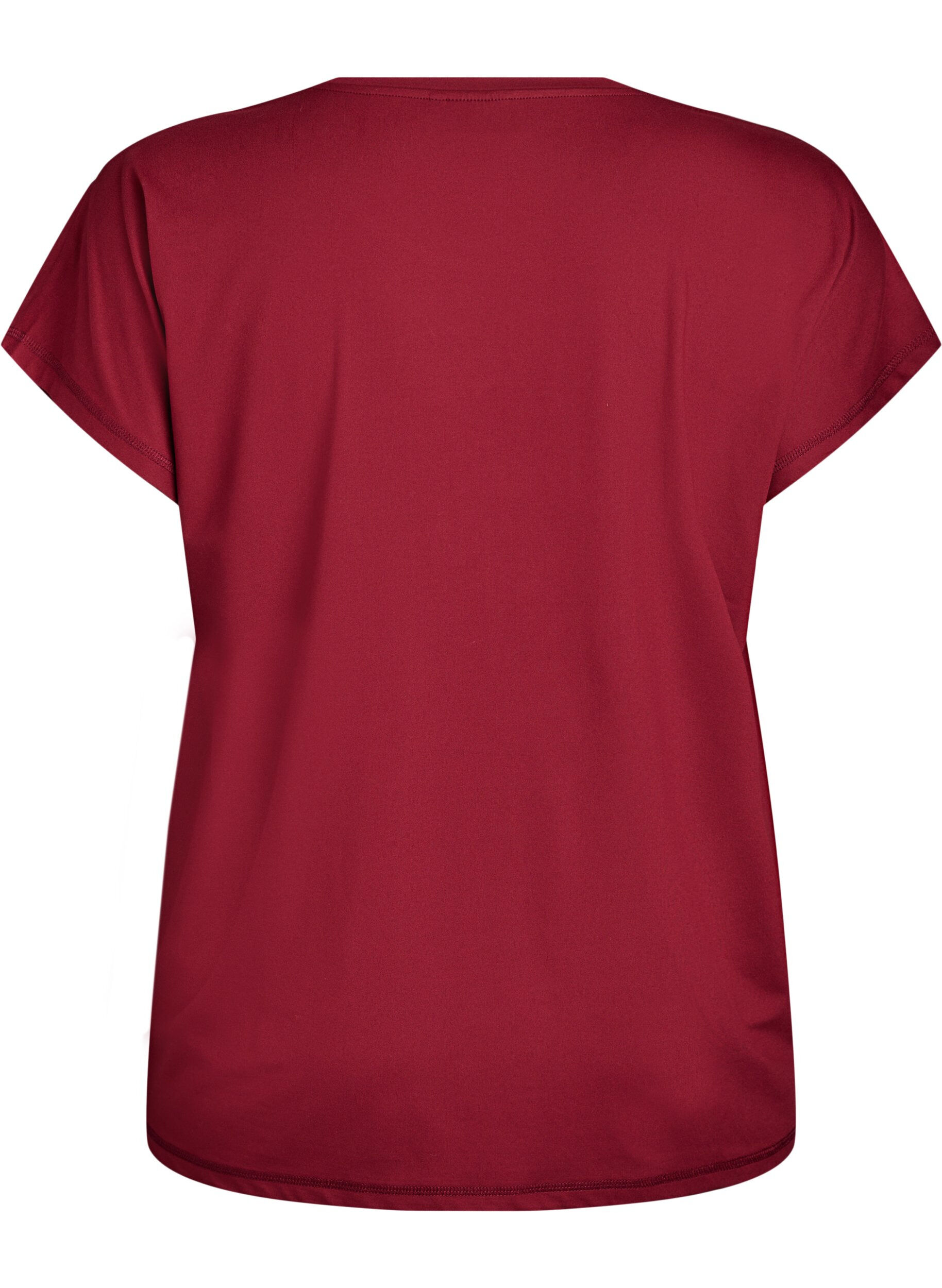 Zizzi Einfarbiges Trainings-T-Shirt, Rot, Packshot image number 1
