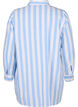 Chemise longue en lin et en coton, Blue White Stripe, Packshot image number 1