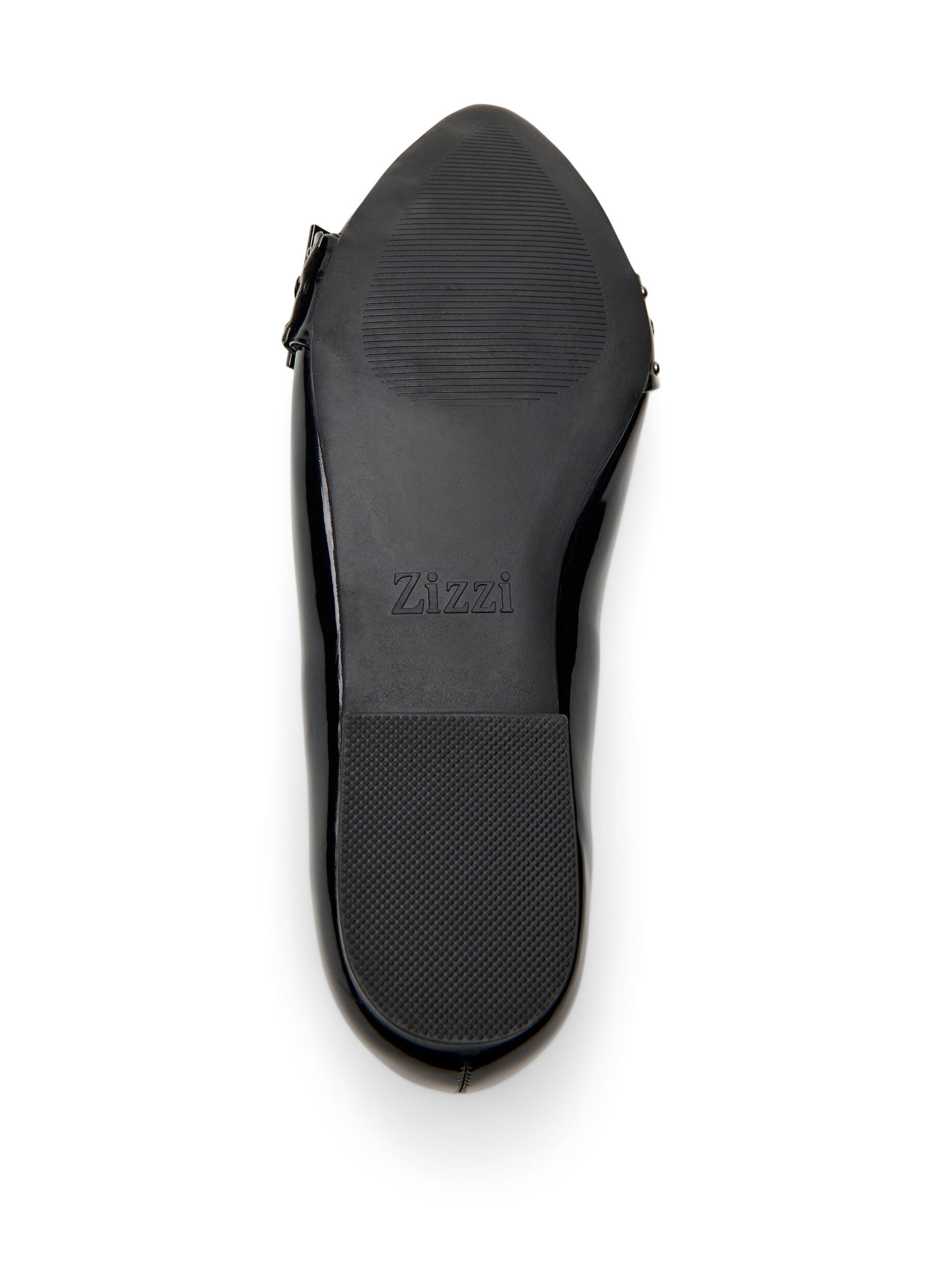 Zizzi Large - Ballerine &agrave; bride et clous, Noir, Packshot image number 4