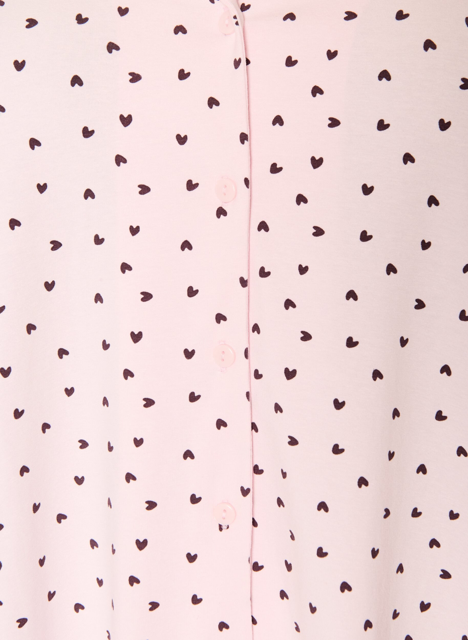 ZizziNachthemd aus Baumwolle mit Knopfleiste, Pink, Packshot image number 2