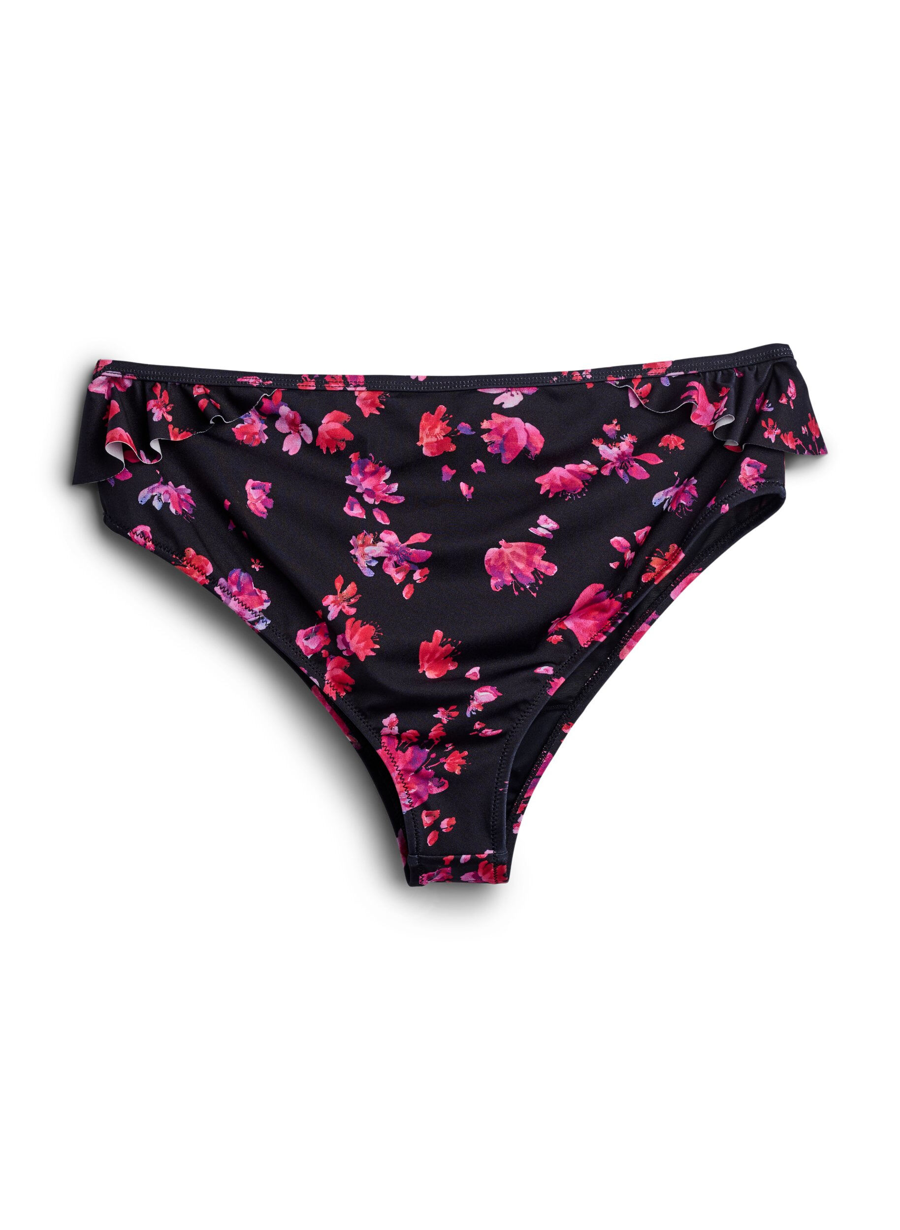 Zizzi Gebl&uuml;mte Bikinihose im Brasilianischen Schnitt, Pink, Packshot image number 1