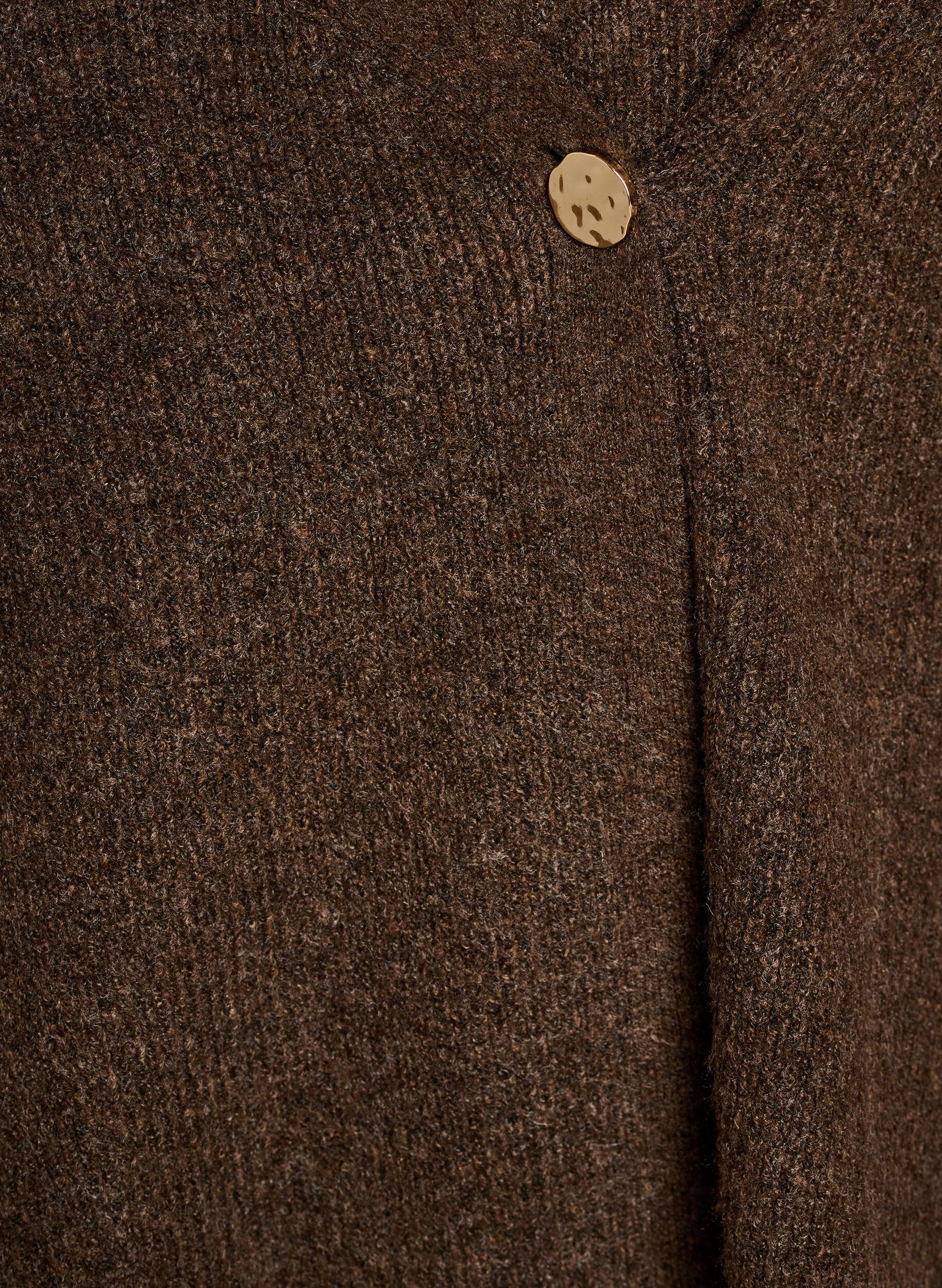 ZizziCardigan en maille avec une fermeture asym&eacute;trique, Marron, Packshot image number 2
