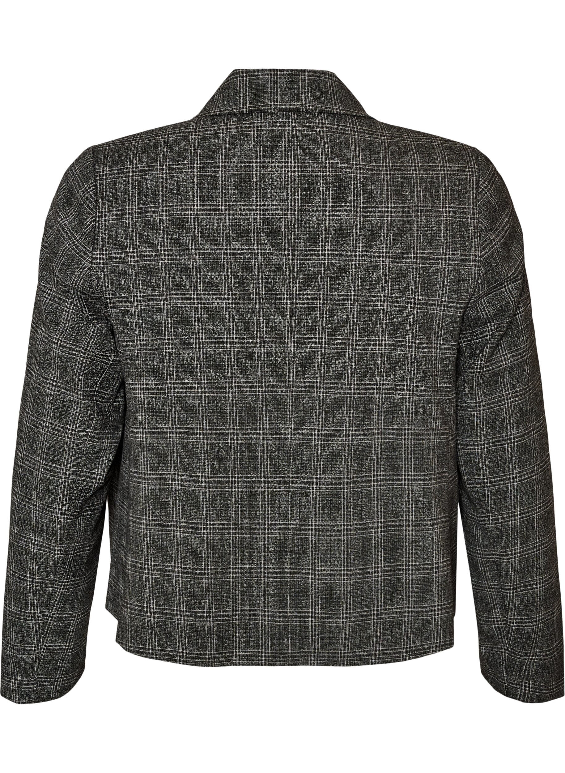 ZizziBlazer court &agrave; carreaux, Gris anthracite, Packshot image number 1